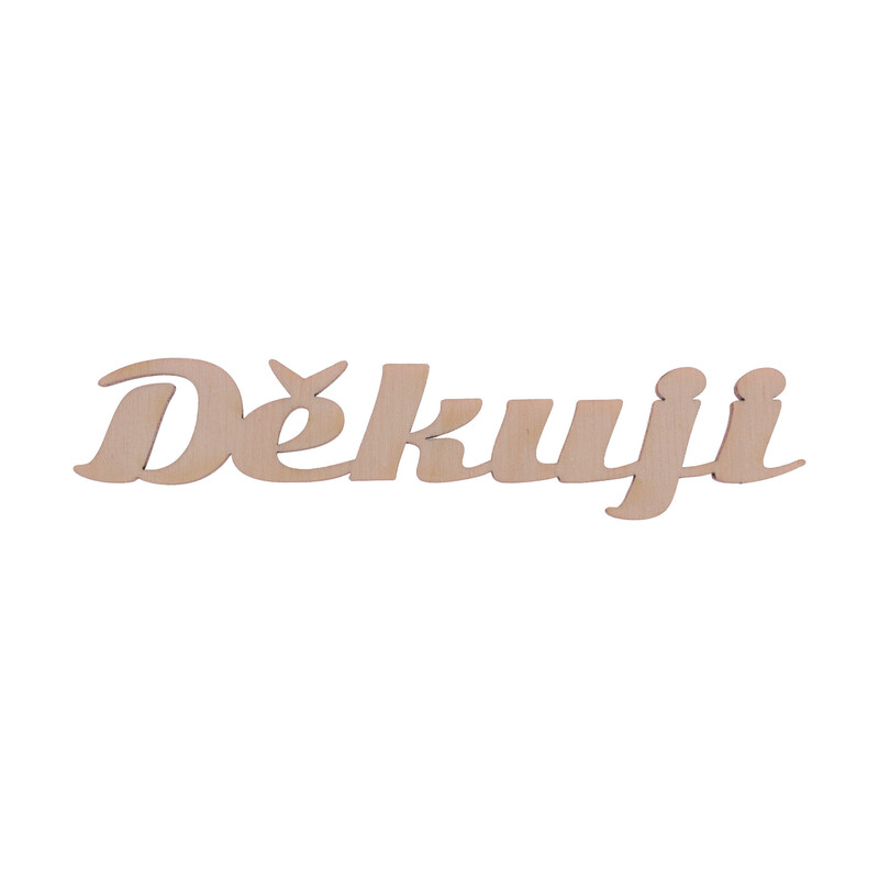 DĚKUJI XD 12x2,5cm 12ks*PŘÍRODNÍ
