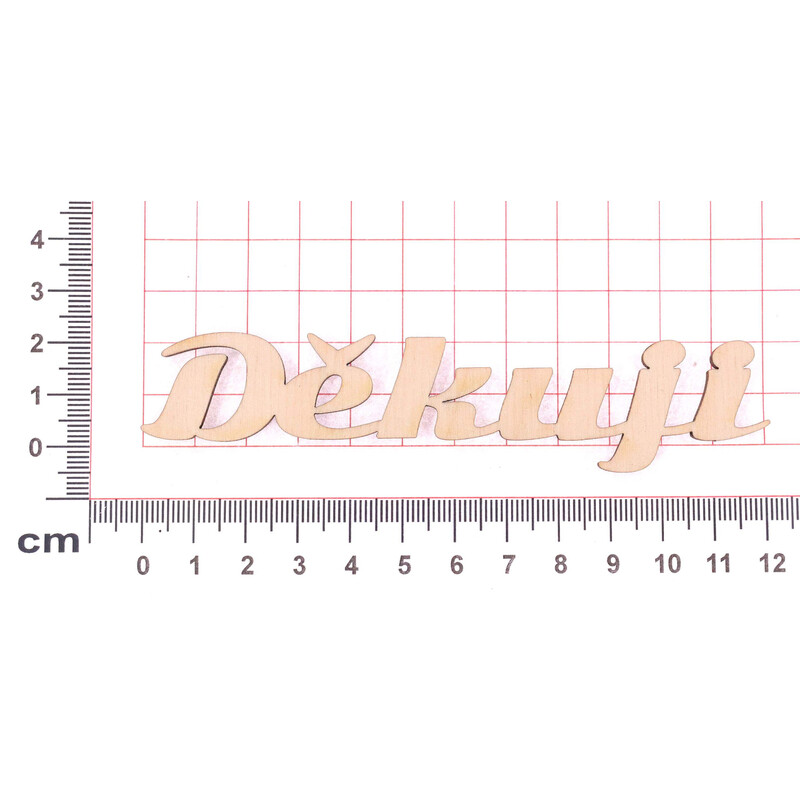 DĚKUJI XD 12x2,5cm 12ks*PŘÍRODNÍ