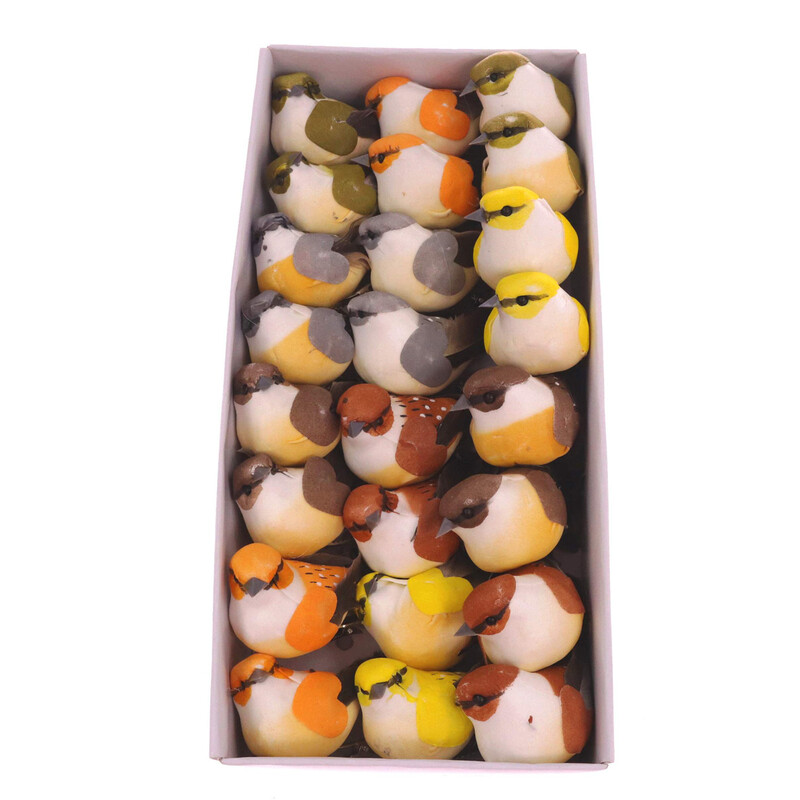 PTÁČEK  KLIPS 6cm 24ks*MIX BAREV