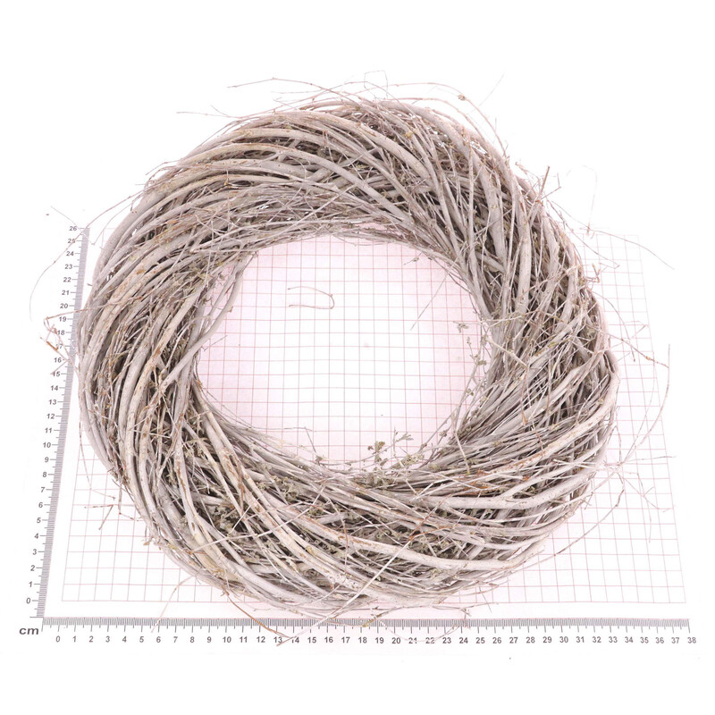 VĚNEC PROUTĚNÝ 35cm*BÍLÁ