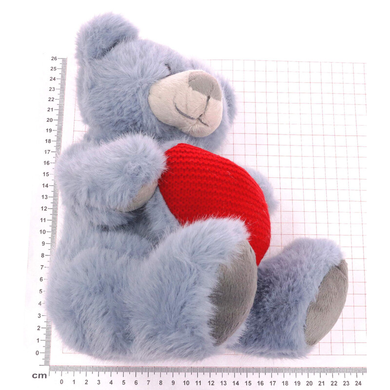 MEDVĚD SEDÍCÍ 23cm*ŠEDÁ SV.