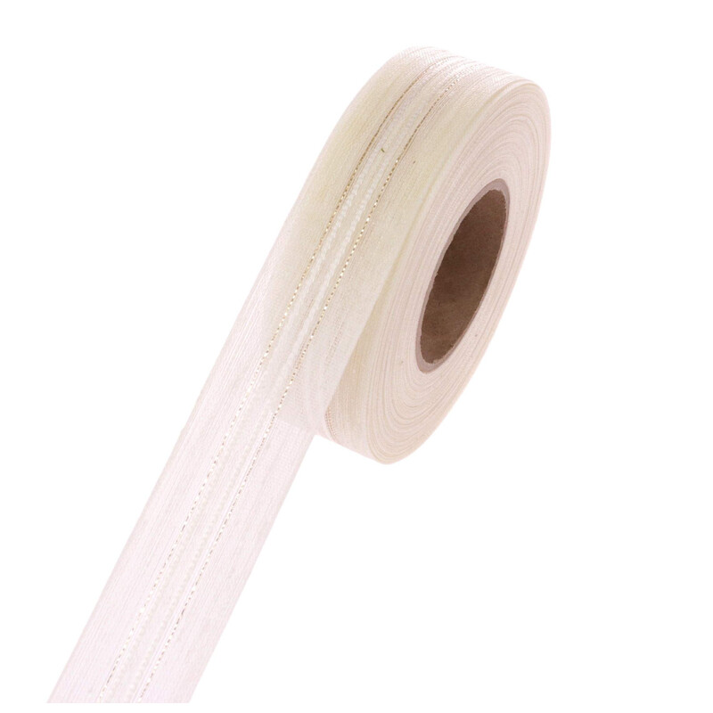 PLÁTNOVÁ STUHA EFEKT 25mmx20m*KRÉMOVÁ 108241/1