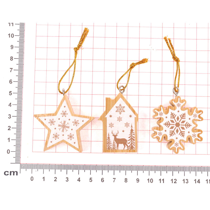 VÁNOCE D 6ks 5cm*MIX BAREV