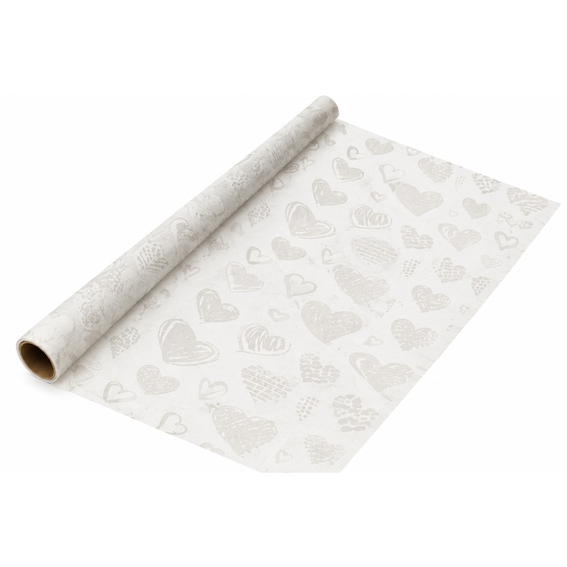 ROLE PLAST SRDCE 50cmx9m*BÍLÁ 01